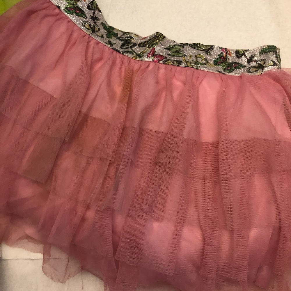 Child ruffled tutu pink skirt( large 14/16)